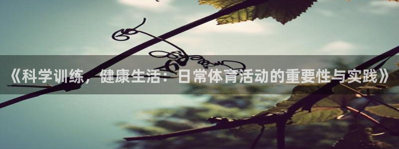 《科学训练，健康生活：日常体育活动的重要性与实践》